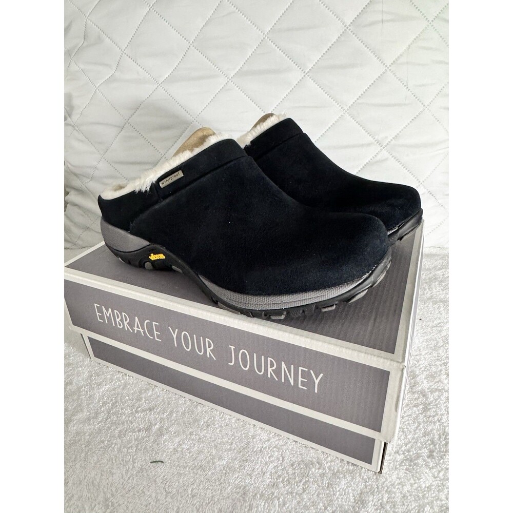 Dansko Women Parson Mules Slip On Suede Waterproof Black Shoes Sz 36 US 5.5-6